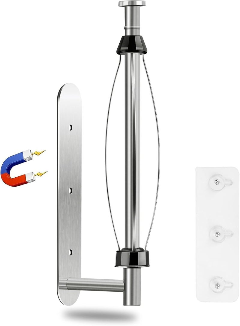 KIHOGEM Magnetic Paper Towel Holder, One Hand Operable Paper Towel Holder Wall Mount with Strong Magnetic Backing and Self-Adhesive for Kitchen Refrigerator RVs Grill Garage(Silver) - Image 1